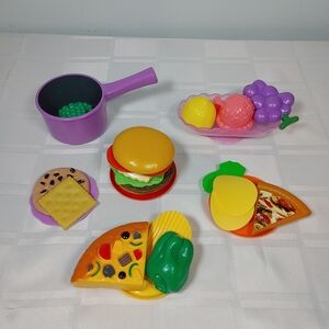 (4/$20) Kids Play Food & Dish Set - Pretend Kitchen Fun, 25 Pieces